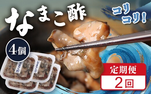 【定期便：全2回】【マリナシーフーズ】なまこ酢×4個 計240g【02180】