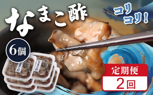【定期便：全2回】【マリナシーフーズ】なまこ酢×6個 計360g【02183】