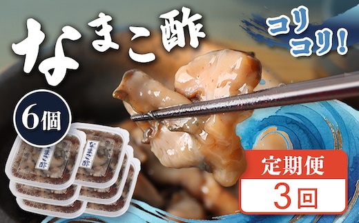 【定期便：全3回】【マリナシーフーズ】なまこ酢×6個 計360g【02184】