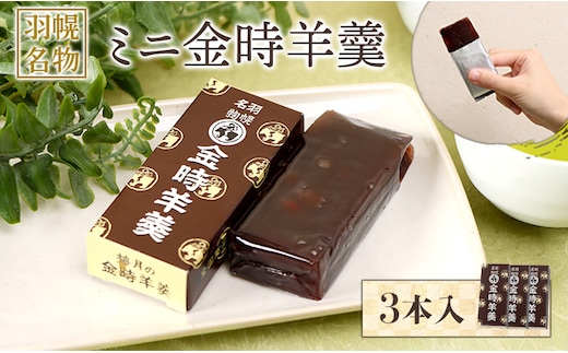 羽幌名物 ミニ金時羊羹3本入【1110901】