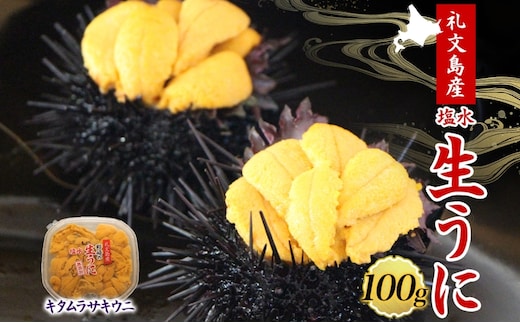 先行予約 北海道 礼文島産 塩水ウニ （ キタムラサキウニ ）100g×1 生うに うに 雲丹 