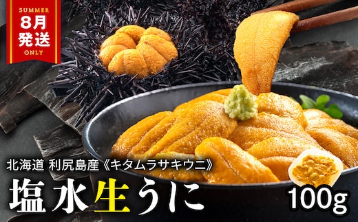 【2026年8月発送】キタムラサキウニ 100g (100g×1パック) ＜利尻漁業協同組合＞うに 雲丹 ミョウバン不使用 ウニ