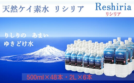 天然ケイ素水 リシリア（500ml×48本・2L×6本）