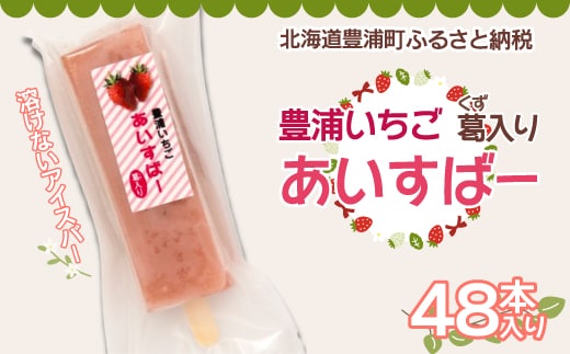 北海道 豊浦町 いちご アイス バー 48本 TYUN023