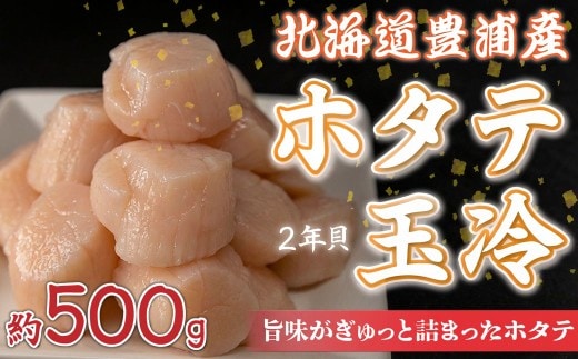 【禁輸に負けない】ホタテ 北海道 豊浦 噴火湾 礼文華 約500g 帆立 貝柱 2年貝
