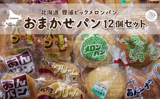 北海道 豊浦 ビックメロンパン おまかせパン12個セット