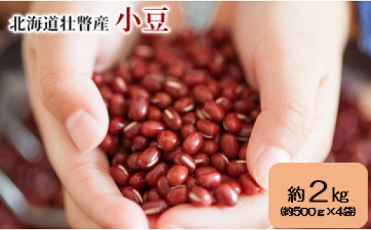 <2025年11月中旬よりお届け>北海道壮瞥産 小豆 約2kg（約500g×4袋） SBTA038