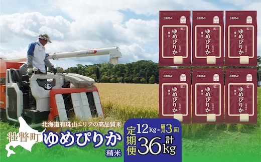 【新米】【令和7年産 隔月3回配送】（精米12kg）ホクレンゆめぴりか（精米2kg×6袋） SBTD033
