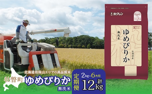 【令和7年産6ヶ月定期配送】（無洗米2kg）ホクレンゆめぴりか SBTD047
