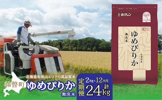 【令和7年産1年定期配送】（無洗米2kg）ホクレンゆめぴりか SBTD048