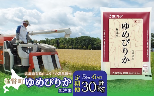 【令和7年産6ヶ月定期配送】（無洗米5kg）ホクレンゆめぴりか SBTD060