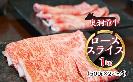 ≪希少≫奥洞爺牛ローススライス500g×2パック SBTY003