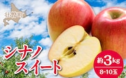 北海道壮瞥町産りんご「シナノスイート」約3kg(8～10玉)<2026年10月下旬よりお届け> SBTF003