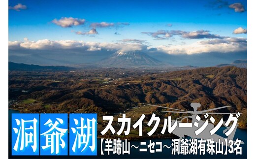 2026洞爺湖スカイクルージング約50分【羊蹄山～ニセコ～洞爺湖有珠山】3名様まで 体験チケット ヘリコプター 空中散歩 自然 満喫 遊覧飛行 思い出 景色 