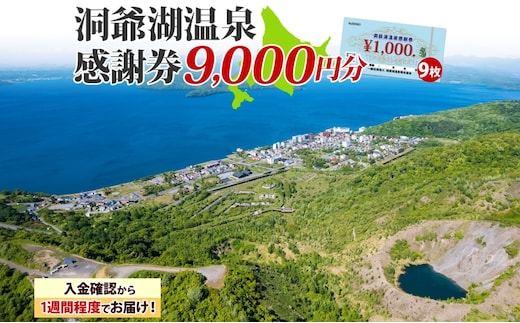 洞爺湖温泉感謝券 9000円 分 金券 クーポン 洞爺湖 湖 温泉 リゾート 有珠山 火山 自然 花火 イルミネーション 旅行 観光 宿泊 施設 北海道 within2025
