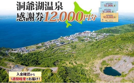 洞爺湖温泉感謝券 12000円 分 金券 クーポン 洞爺湖 湖 温泉 リゾート 有珠山 火山 自然 花火 イルミネーション 旅行 観光 宿泊 施設 北海道 within2025