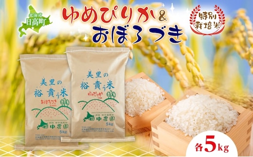 田中農園 令和7年度 ゆめぴりか＆おぼろづき 各5kg 食べ比べ セット 米 こめ コメ 白米 白飯 ご飯 ごはん ふっくら つややか 豊かな甘み ほどよい粘り 特別栽培 日高町