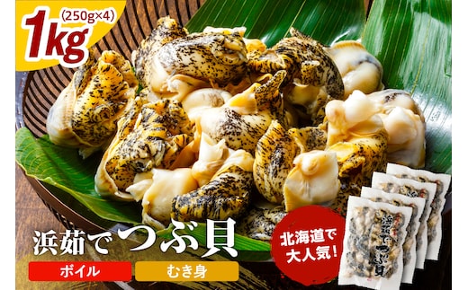浜茹でつぶ貝 1kg【er001-133】