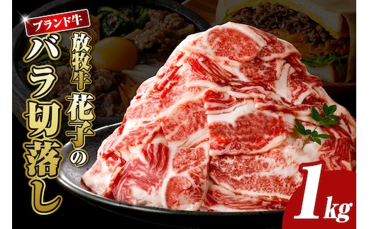 放牧牛“花子”のバラ切落し１ｋｇ盛り【er008-015-a】
