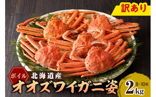 えりも【マルデン特製】ボイルオオズワイガニ姿2kg《1kg(４尾～５尾)×2》【er002-051-a】