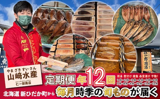 ＜定期便12回＞北海道産 旬の魚介 4～5種 お楽しみ定期便