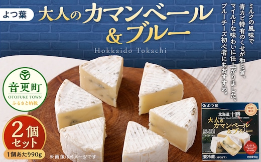 「よつ葉」大人のカマンベール&ブルー 2個セット【B110】 チーズ 北海道