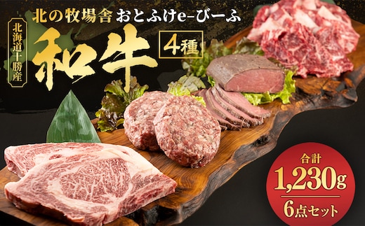 「北の牧場舎」おとふけe-びーふ 和牛 4種6点セット【C25】