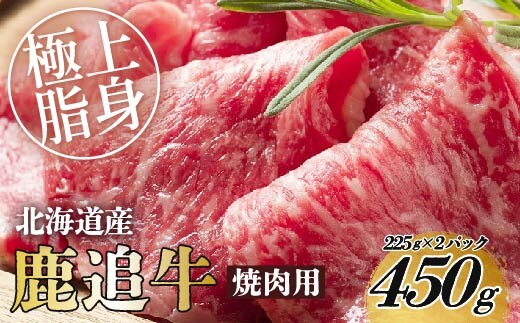 鹿追牛ロース焼肉用（鹿追牛Bセット） 225g×2 SKA004