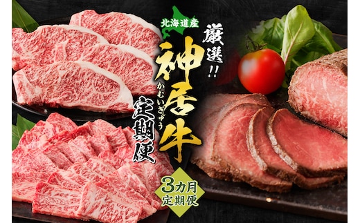 【3回定期便】佐藤さんちの神居牛”厳選セット”