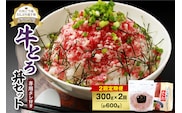 【2回定期便】人気の牛とろ丼セット 300g 専用タレ付き