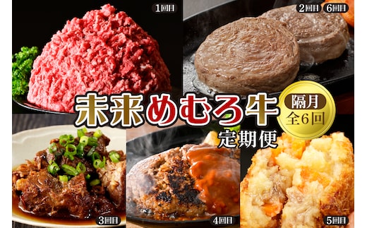 【隔月6回コース定期便】未来めむろ牛定期便 me000-030-k6c