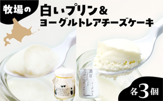 北海道十勝芽室町 牧場の白いプリンとヨーグルトレアセット me079-011c