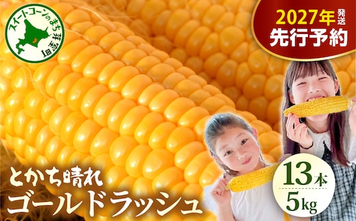 【先行受付】【2027年産】北海道十勝芽室町 とかち晴れ 十勝めむろスイートコーン 13本入り meb010-005-27