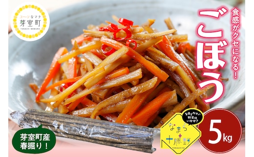 【先行受付】【2026年5月中旬より順次発送】北海道十勝芽室町 なまら十勝野 芽室町産 春掘りごぼう【柳川理想】M 5kg me001-032c