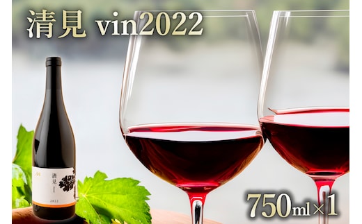 北海道十勝芽室町 赤ワイン：清見 vin2022 750ml×1本(箱入) me032-044c