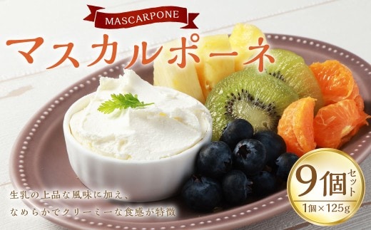マスカルポーネ 125g×9個 セット チーズ フレッシュチーズ 乳製品 冷蔵 [027-0121]