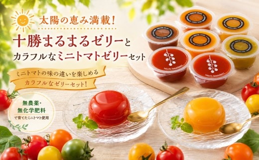 【十勝】太陽の恵み満載!十勝まるまるゼリーとカラフルなミニトマトゼリーセット / 無農薬 無化学肥料 北海道 [E1-3B]