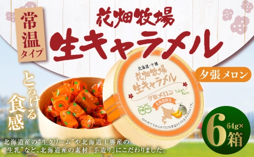 花畑牧場 生キャラメル 夕張メロン(常温) 64g×6セット 沖縄配送可 お菓子 おやつ [002-0091]