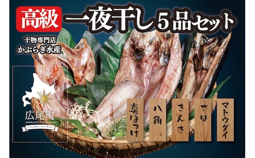 干物専門店 かぶらぎ水産の高級一夜干し ５品セット(J0032)