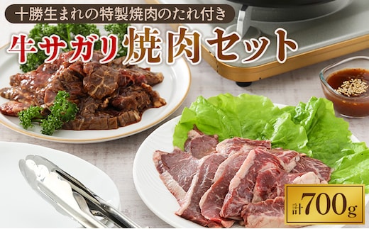 牛上ハラミ（サガリ）700g タレ付き焼肉セット【 牛肉 豚肉 焼き肉 惣菜 冷凍 北海道 十勝 幕別 ふるさと納税 送料無料 】 お肉 バーベキュー 