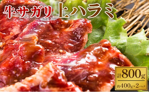 味付き牛上ハラミ800g【 牛肉 豚肉 焼き肉 惣菜 冷凍 北海道 十勝 幕別 ふるさと納税 送料無料 】 焼肉 バーベキュー お肉 
