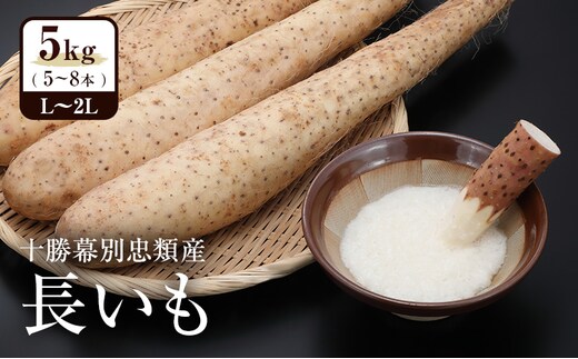 2026年12月発送 先行予約 十勝「忠類長いも」5kg (5～8本) L～2L［JA忠類］【 長芋 ながいも 山芋 芋 とろろ 野菜 根菜 産地直送 贈答 ギフト北海道 幕別 】