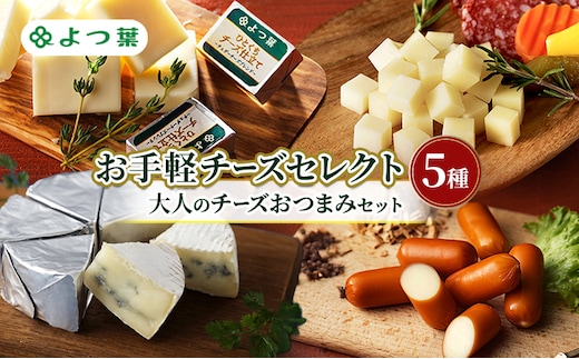 よつ葉 お手軽チーズセレクト5種 大人のチーズおつまみセット【 よつ葉 チーズ おつまみ セット 5種 食べ比べ 晩酌 家飲み ワイン ビール 手軽 おすすめ スモークチーズ 有塩 高級 比較 北海道 十勝 幕別 】