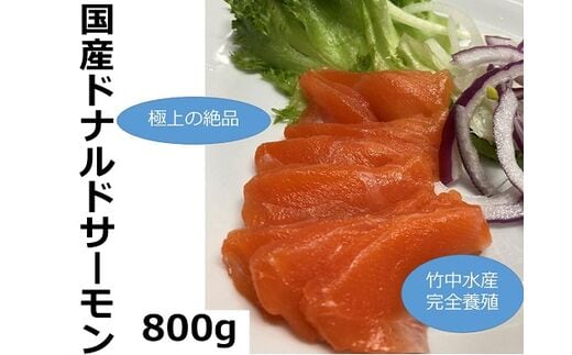 北海道 国産ドナルドサーモン(生食用) 800g【A015-3-1】within2025