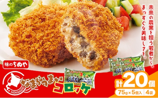 味のちぬや なまらうまいコロッケ 20個 特定非営利活動法人 銀河ほんべつ《60日以内に出荷予定(土日祝除く)》北海道 本別町 コロッケ 惣菜 じゃがいも 牛肉---hsh_f_60d_26_9000_4s---