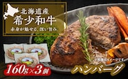 北海道 北十勝 短角牛 ハンバーグ 160g×3個《足寄町》【北十勝ファーム】肉 ハンバーグ 牛肉 赤身 和牛 160g ギフト 十勝 北海道産 道産 あしょろ 北海道 [BEAI004]