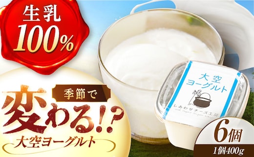 大空ヨーグルト 400g×6個《足寄町》【NPO法人あしょろ観光協会】ヨーグルト 乳製品 牛乳 乳酸菌 免疫力 美味しい 高評価 おすすめ ギフト 足寄町産 北海道産 道産 あしょろ 北海道 [BEAE005]