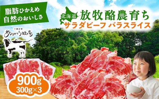 ＼TVで話題／【先行予約】サラダビーフ バラ スライス 300g×3パック【11月中旬以降発送】《足寄町》【ありがとう牧場】牛肉 ビーフ 肉 ミート 牛 焼肉 牛丼 カレー BBQ ヘルシー ギフト 北海道産 道産 あしょろ 北海道 [BEAH006]
