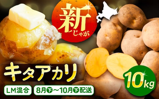 【先行予約】北海道産 じゃがいも きたあかり 10kg（LM混合）《足寄町》【党崎農場】ジャガイモ じゃがいも 国産 野菜 ポテト 芋 イモ いも 肉じゃが カレー キタアカリ きたあかり 道産 寒冷地 あしょろ 北海道 [BEAA007]