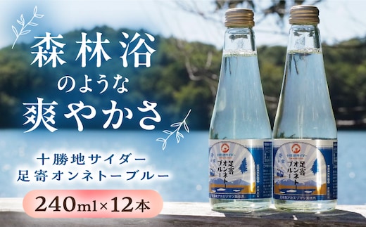 十勝地サイダー「足寄オンネトーブルー」240ml×12本《足寄町》【北十勝ファーム】サイダー 炭酸 炭酸入り 地サイダー レトロ 地元 240ml 十勝 北海道産 道産 あしょろ 北海道 [BEAI008]
